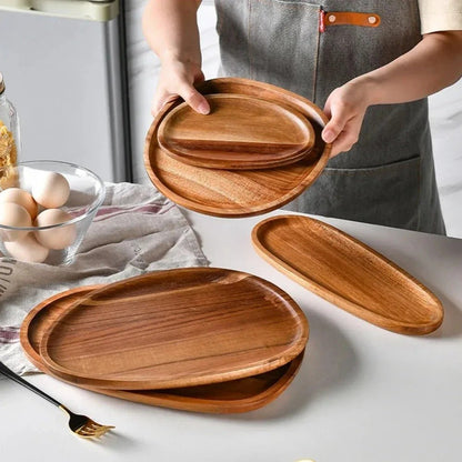 Plateau de service en bois d’acacia royal