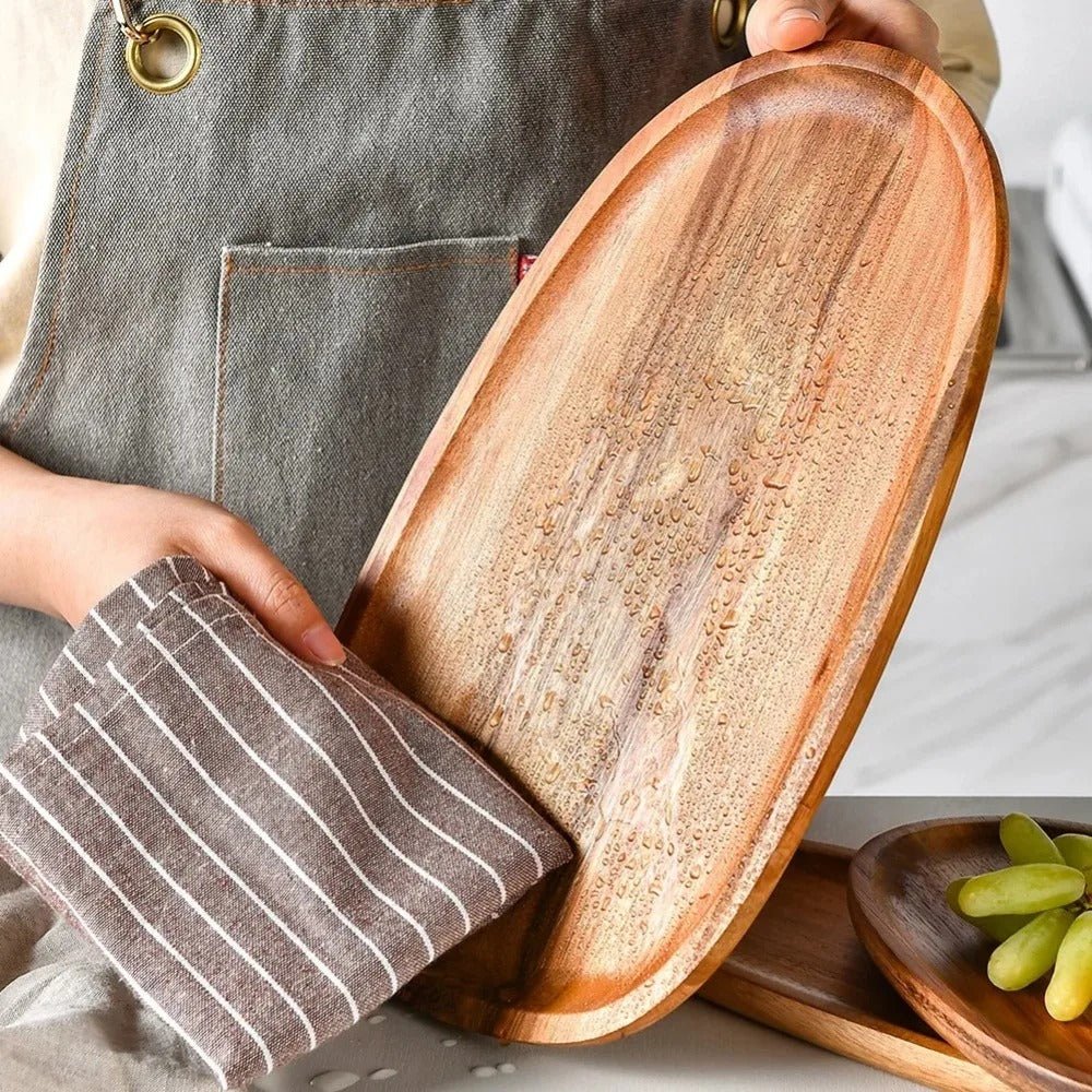 Plateau de service en bois d’acacia royal