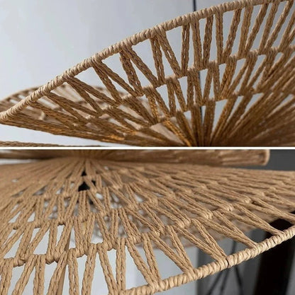Sanur Double Layer Rattan Pendant Light