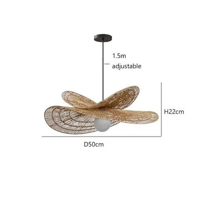 Sanur Double Layer Rattan Pendant Light