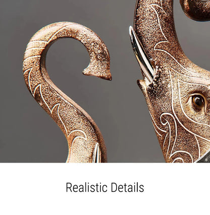 Ensemble de 2 Figurines d’Éléphants – Décoration Animalière