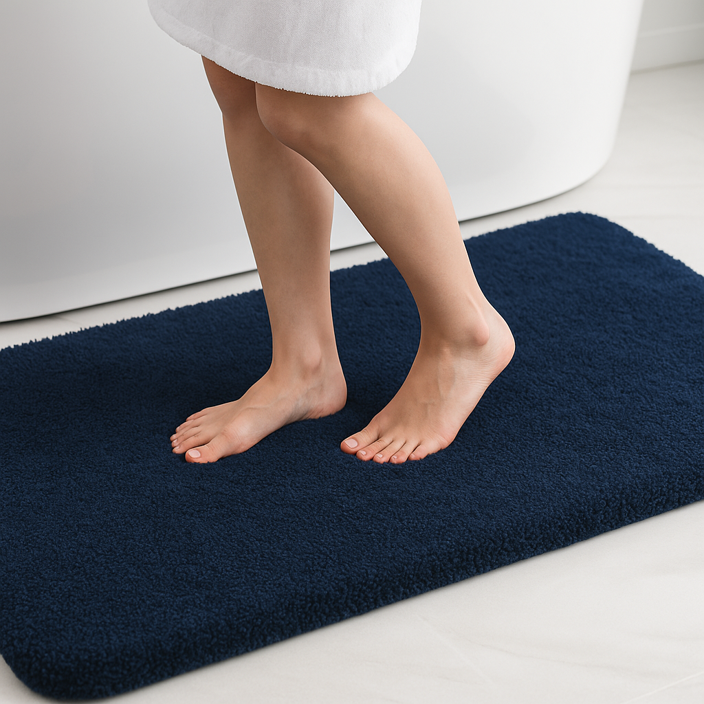 Tapis shaggy – Tapis de bain antidérapant à séchage rapide