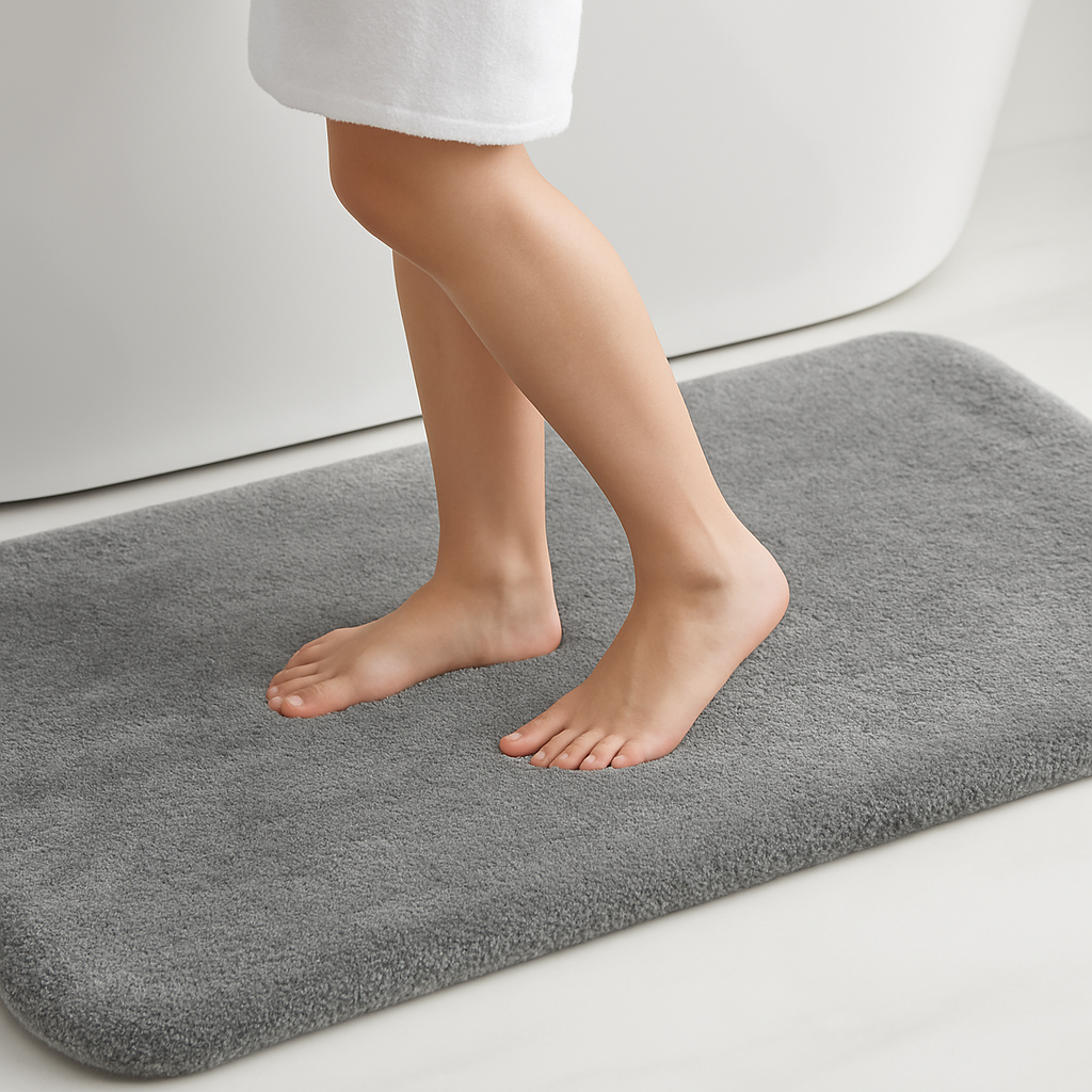 Tapis shaggy – Tapis de bain antidérapant à séchage rapide