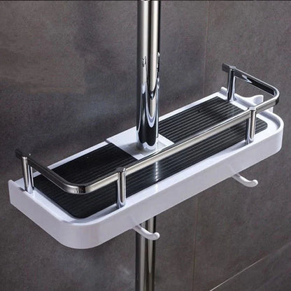 Porte-accessoires pour tringle de douche – Bac réglable et résistant à la corrosion