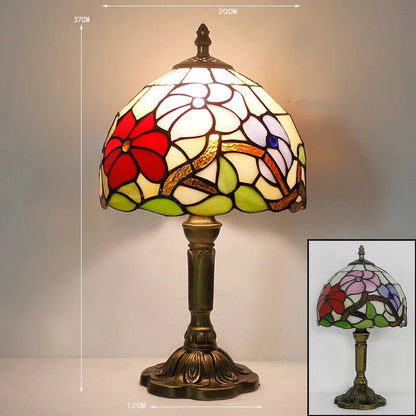 Lampe de bureau colorée en vitrail