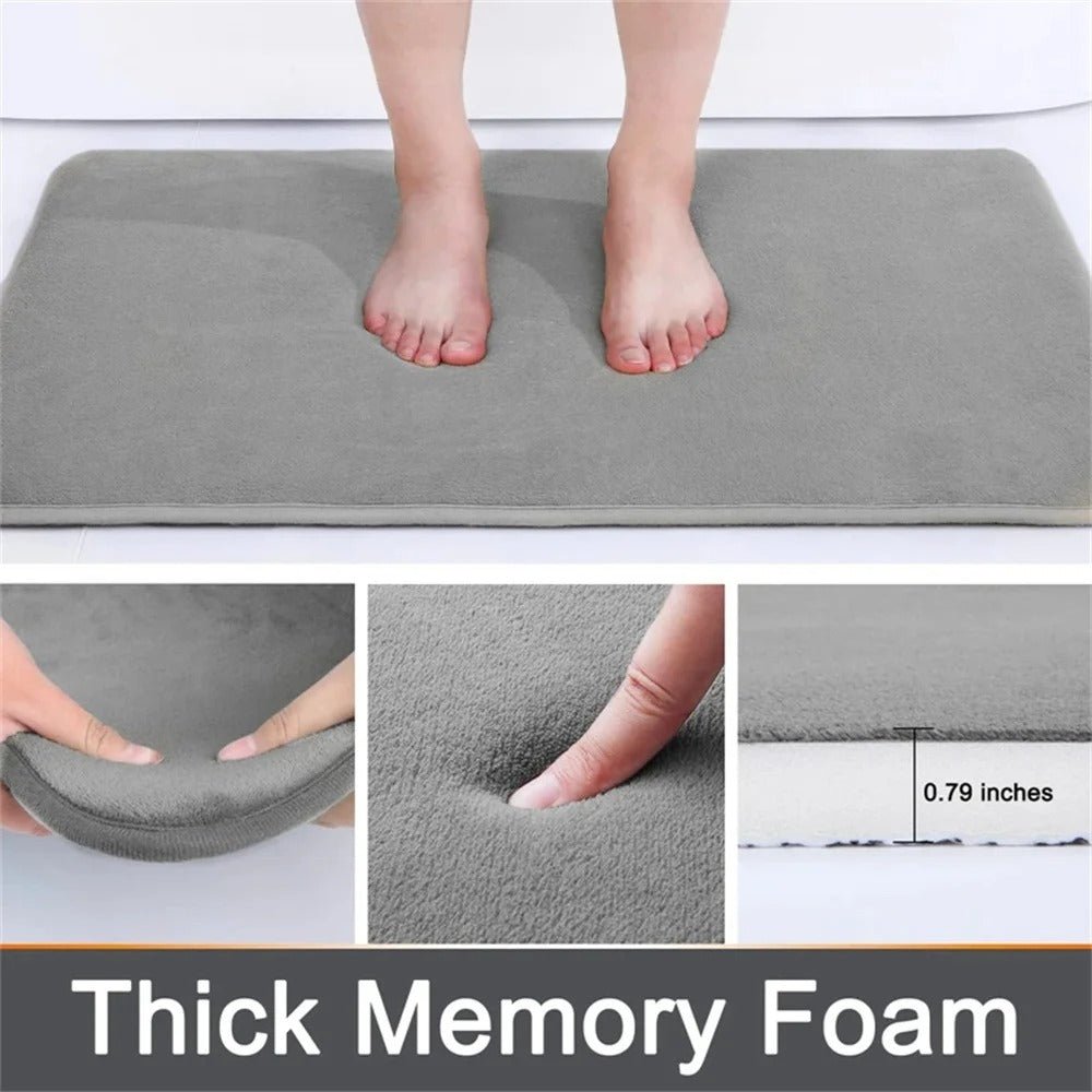 Tapis de bain en velours super absorbant antidérapant