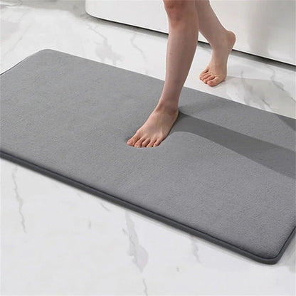 Tapis de bain en velours super absorbant antidérapant