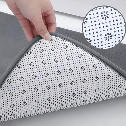 Tapis de bain en velours super absorbant antidérapant