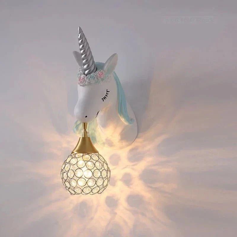 Lampe murale licorne pour chambres d’enfants