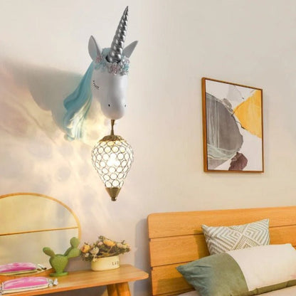 Lampe murale licorne pour chambres d’enfants