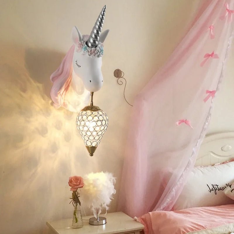 Lampe murale licorne pour chambres d’enfants