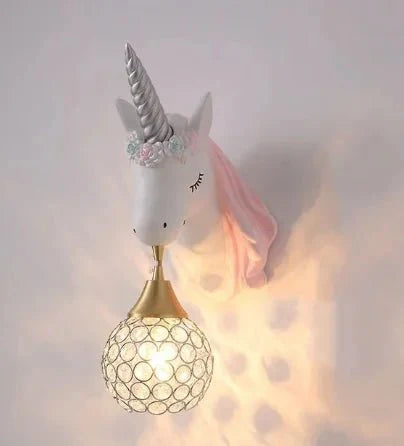 Lampe murale licorne pour chambres d’enfants