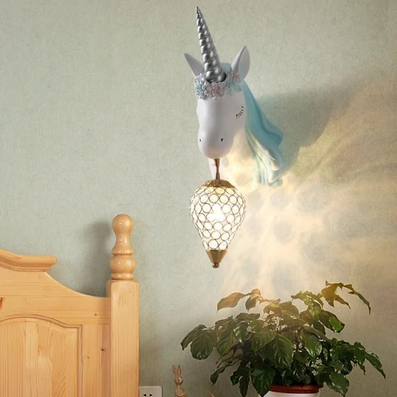 Lampe murale licorne pour chambres d’enfants