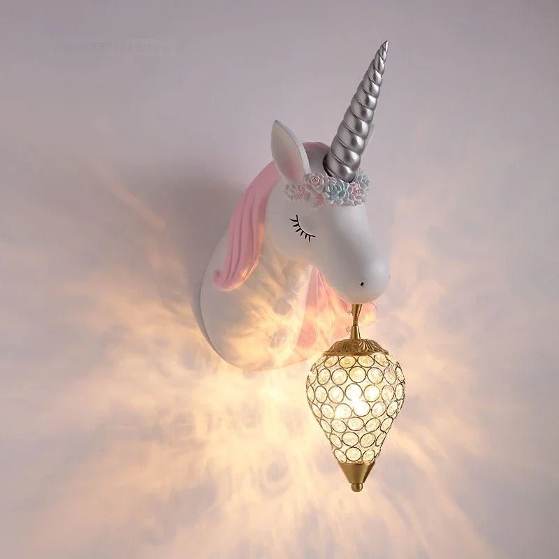 Lampe murale licorne pour chambres d’enfants