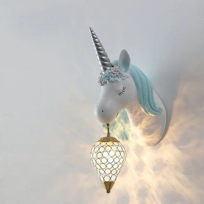 Lampe murale licorne pour chambres d’enfants