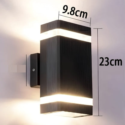 Applique murale extérieure noire orientée haut et bas