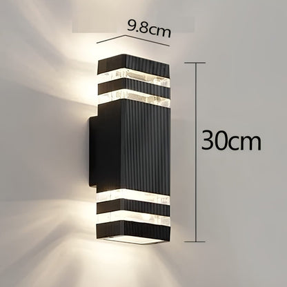 Applique murale extérieure noire orientée haut et bas