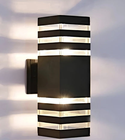 Applique murale extérieure noire orientée haut et bas
