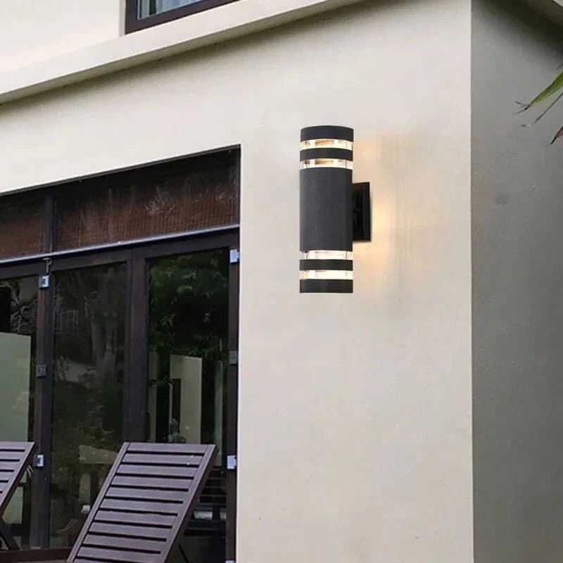 Applique murale extérieure noire orientée haut et bas