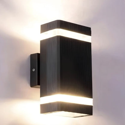 Applique murale extérieure noire orientée haut et bas