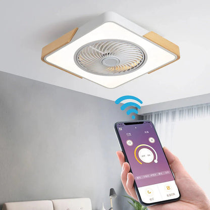 Ventilateurs de Plafond en Bois avec Lumières LED