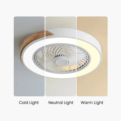 Ventilateurs de Plafond en Bois avec Lumières LED