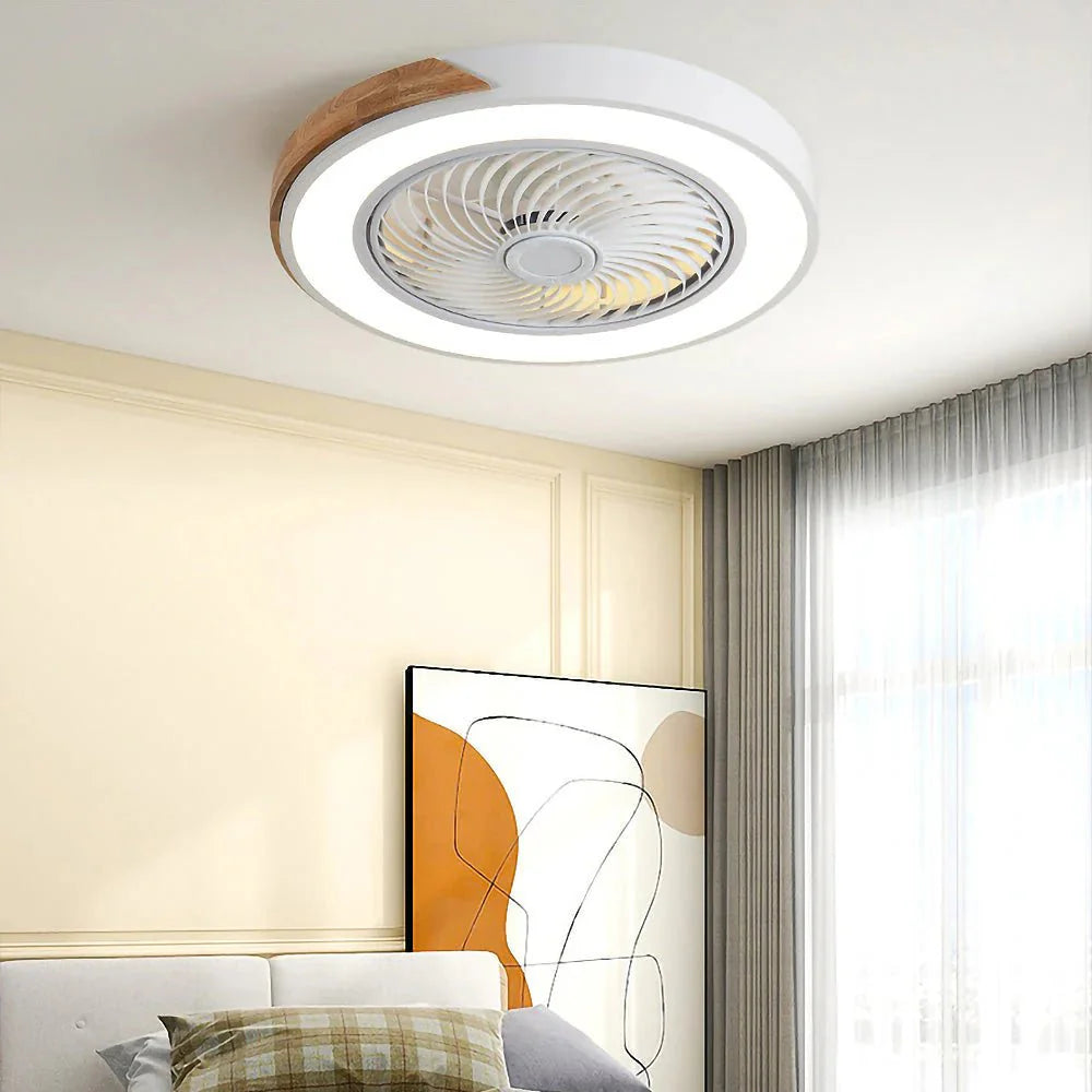 Ventilateurs de Plafond en Bois avec Lumières LED
