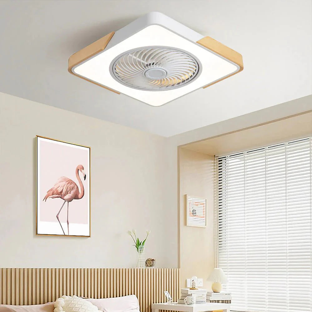 Ventilateurs de Plafond en Bois avec Lumières LED