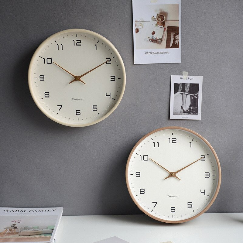 Horloge murale en bois – Design scandinave minimaliste